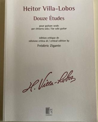 Villa-Lobos, Études per chitarra (studi), spartito