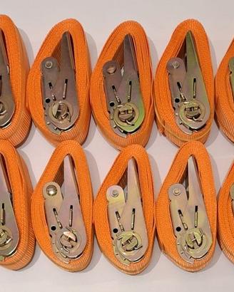 10 pezzi cinghie a cricchetto - arancio