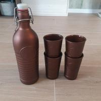 bicchieri e bottiglia Bormioli Rocco officina 1825