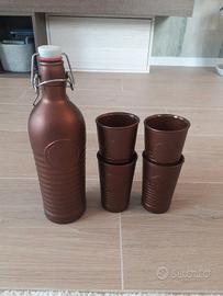 bicchieri e bottiglia Bormioli Rocco officina 1825