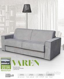 Divano letto VAREN -Miform- materasso H. 21 cm