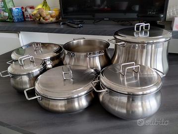 Set 7 pentole Barazzoni inox 18/10