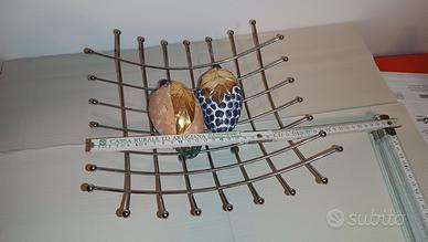 centrotavola portafrutta in metallo cromato IKEA