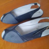Scarpe donna blu n° 41/42 vera pelle