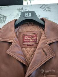 Giacca Marlboro Classics uomo in pelle marrone XL