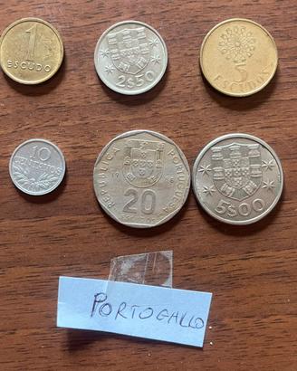 Lotto 6  monete portogallo