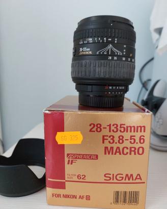 Zoom Sigma 28-135 F3.8-5.6 attacco Nikon