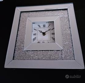 orologio da tavolo in vetro specchiato 