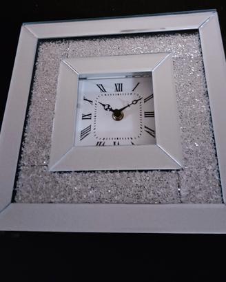 orologio da tavolo in vetro specchiato 