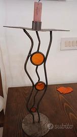 candelabro artigianale fatto a mano vintage 