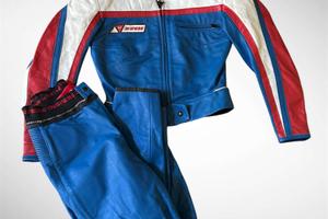 Completo Dainese pelle vintage giacca pantaloni