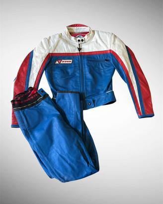 Completo Dainese pelle vintage giacca pantaloni