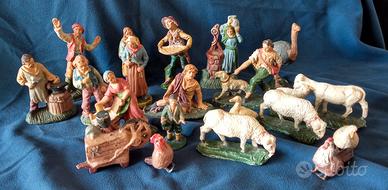 Presepe vintage statuine in pasta