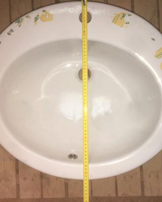 Lavabo da incasso soprapiano ceramica bianca nuovo