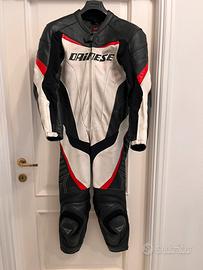 Tuta integrale pelle moto Dainese taglia 48