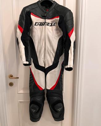 Tuta integrale pelle moto Dainese taglia 48