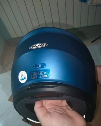 Casco jet HJC blù metallizzato tg.L