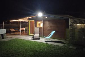 Roulotte con casetta in legno bungalow