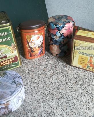 scatole in metallo vintage