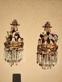 applique anni 60 rame e ceramica 