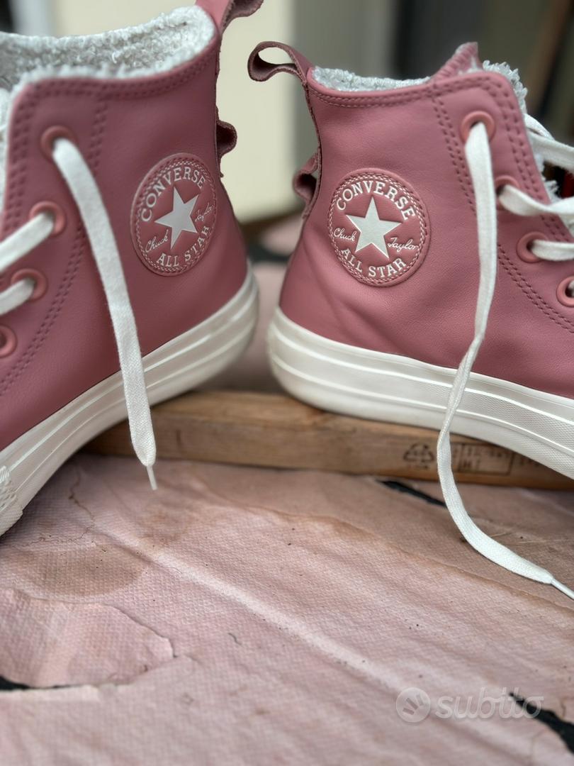 Scarpe Converse in Pelle Rosa Abbigliamento e Accessori In vendita a Brescia