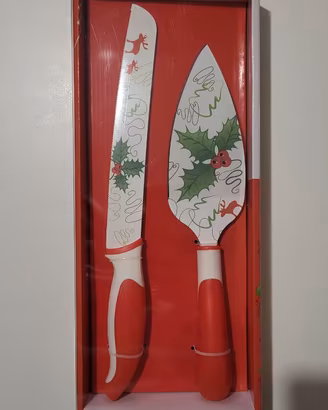 Set coltello + pala dolce Brandani Happy Christmas