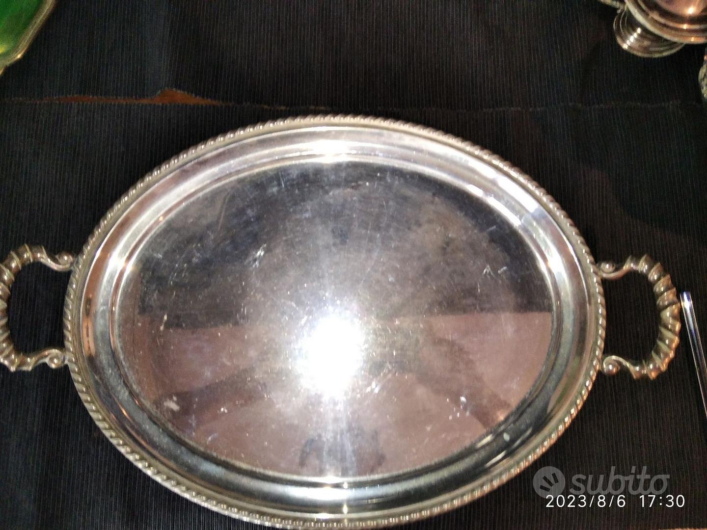 Vassoio Argento Specchio 32.5x23.5cm | Portaoggetti Elegante Per Profumi E Whisky - Foto 10