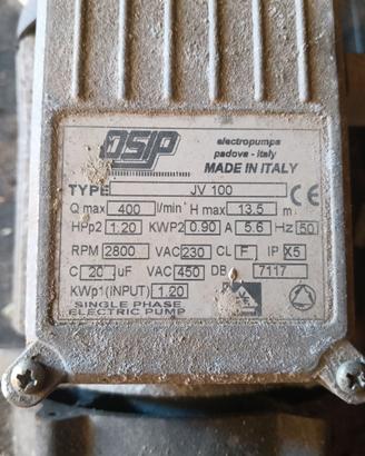 Pompa vasca idromassaggio