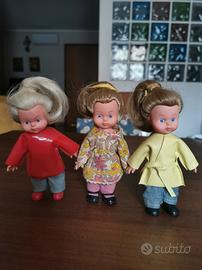 3 bambole vintage anno 1967 marca italocremona