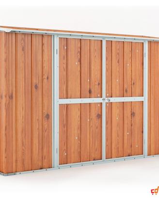 Casetta in lamiera esterno 307x100 fin legno