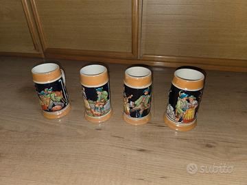 Set 4 Boccali Birra Vintage Wick-Werke Germany