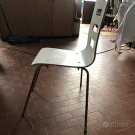 4 sedie legno e metallo