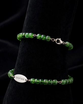 Bracciali argento e diopside cromo russa