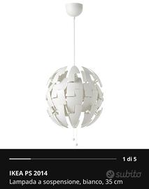 Lampadario a sospensione Ikea bianco e arancione 