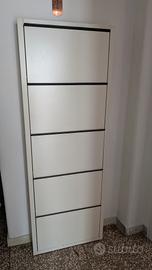 Scarpiera bianca in metallo