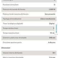 Forno multifunzione microonde