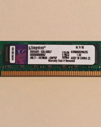 moduli RAM Kingston DDR2 KVR800D2N6/2G