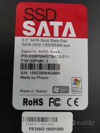 Phison SSD disco SATA 64GB   codice 9