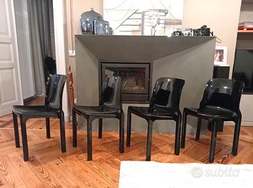 4 sedie Selene Vico Magistretti Heller 2002