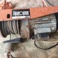 verricello argano 220 volt 125 kg funzionante