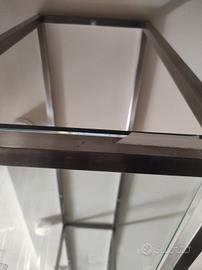 Mensola da soffitto in acciaio e vetro