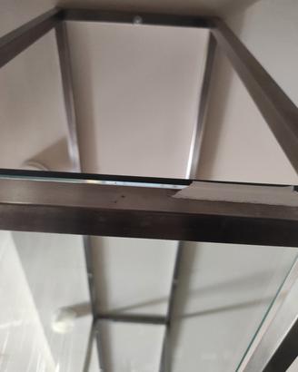 Mensola da soffitto in acciaio e vetro