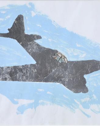 Schifano, Serigrafia e collage con certif. autent.