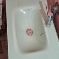 bagno sospeso in vetro temperato c/miscelatore 