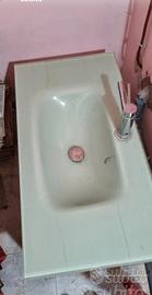 bagno sospeso in vetro temperato c/miscelatore 