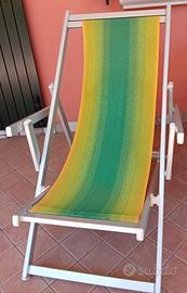 sdraio alluminio con braccioli professionale 