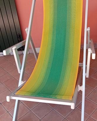 sdraio alluminio con braccioli professionale 
