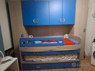 Cameretta bimbo con 3 letti