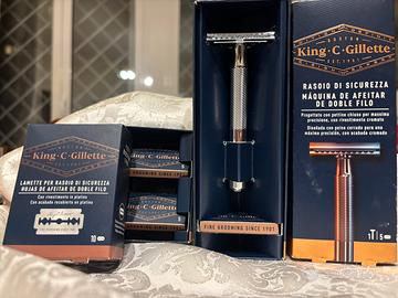 RASOIO  KING CGILLETTE + LAMETTE ORIGINALI