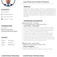 Cuoco di Linea / Capo Partita (linea fredda)